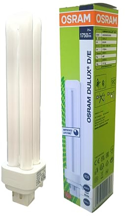 Lot de 10 ampoules basse consommation Osram Dulux D/E - À 4 broches - 26 W - 840 G24q-3 - Blanc froid - 4 000 K - 165 mm
