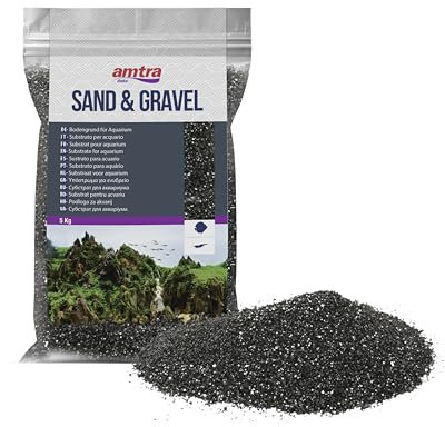 Amtra Sand und Kies für helle schwarze Aquarien, 5 kg
