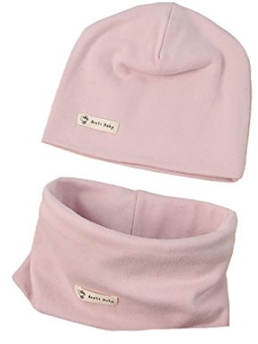 Boomly Baby stickad mössa+ Loop halsduk set bomullshatt mjuk barn mode beanie mössa nackvärmare halsband halsduk höst vinter