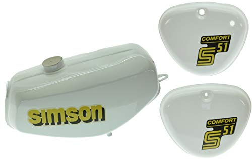 Tank Set m. Seitendeckel S51 S70 ComfortWhite, versiegelt, Simson