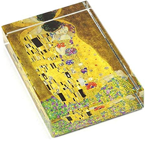 The Kiss by Gustav Klimt Briefbeschwerer aus Kristall