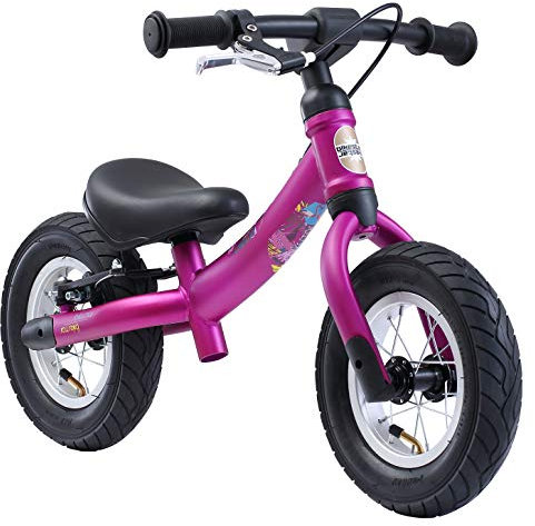 BIKESTAR Mitwachsendes Kinder Laufrad Lauflernrad Kinderrad für Mädchen ab 2-3 Jahre | 10 Zoll Sport Flex Kinderlaufrad | Berry | Risikofrei Testen