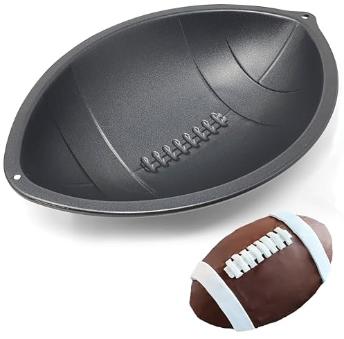 40YARDS American Football Backform aus Stahl | Kuchenform | Inkl. REZEPT | Maßstabsgetreue Football Kuchenform mit Antihaftbeschichtung | Backform, Football Deko & Geschenk für die Football Party