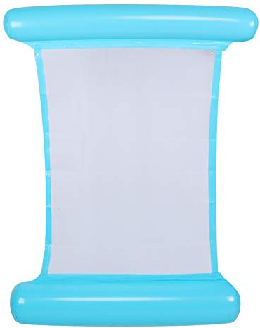 Oumefar Water Hammock with Air Pump Lounger Inflatable Raft Swimming Pool Floating Hammock for Pool Parties and Beach Fun(Sky Blue)