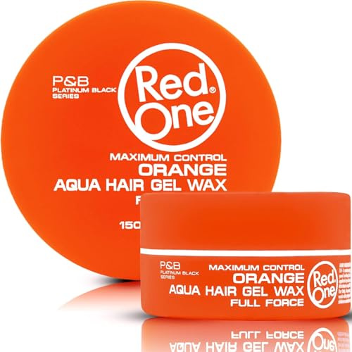 RedOne Aqua Hair Wax Maximum Hold Full Force - Gel para el cabello, 150 ml, color naranja