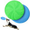Nobleza Hundefrisbee, 2 Stück 20cm Hundefrisbee aus Natürlichem Kautschuk, Hundespielzeug Frisbee für Land und Wasser (Blau + Grün)