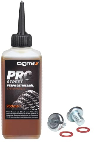 Citomerx SAE 30 Getriebeöl 250ml + 2x Schlitz Ölschrauben + Dichtung | Passend für Vespa PK 50 V 50 N