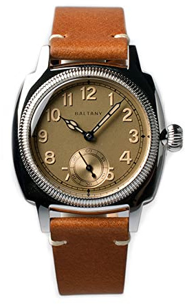 SOTAG Baltany Vintage-Armbanduhr mit MOP-Zifferblatt, Sekundenzeiger, Kathedralenzeiger, Handaufzug, Retro, leuchtend, 200 m wasserdicht, mechanisch