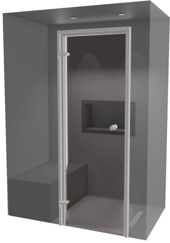 150 x 90 - Hammam kit de Construction Cabine de Douche à carreler avec générateur Vapeur