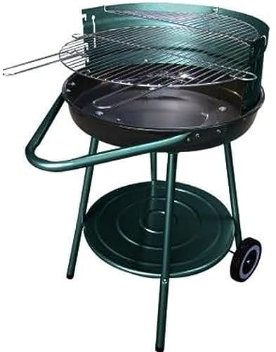 WOLFPACK LINEA PROFESIONAL - Barbacoa Carbon y Leña Apache, Redonda Con Batea. Barbacoa Jardin, Playa, Patio. 68x50.8x81 cm.