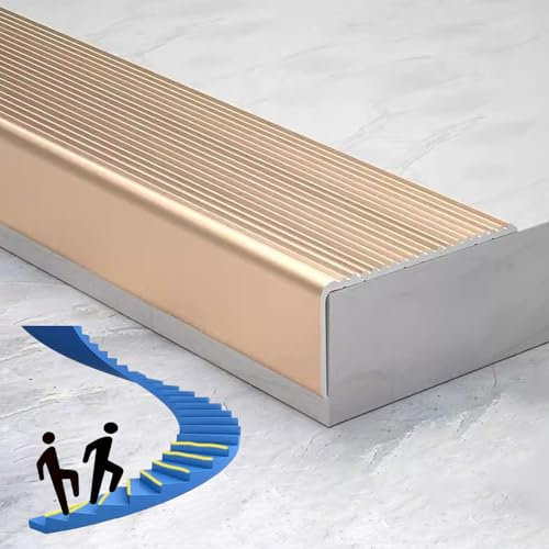 LIYI929GP Treppenkantenprofil Mit Antirutschbelag, Breite 3x5cm 3x7cm 3x10cm, Stufenkantenprofile Antirutsch-Profil Winkelprofil Treppenkantenschutz, 90cm Abschlussleiste Kantenschutz, Wasserdicht