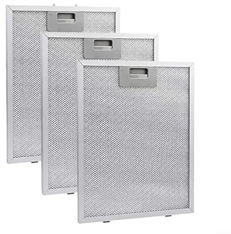 Filtre en métal pour hotte aspirante - Filtre à graisse en aluminium - 5 couches de graisse aluminisée - Installation facile - 300 x 240 mm