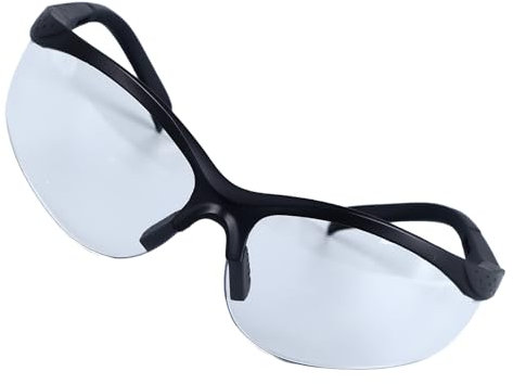 HERCHR Gafas De Seguridad, Gafas De Seguridad Antivaho, Gafas Protectoras, Gafas De Trabajo, Gafas Protectoras para Interiores O Exteriores, Lentes Transparentes con Marco Negro