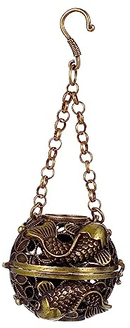 VINTORKY Hängender Räuchergefäß Aus Reinem Kupfer Vintage Aromatherapie Halter Für Zuhause Für Schlafzimmer Yoga Meditation