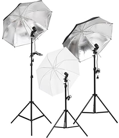 SKM Set de iluminación de Estudio con trípodes y sombrillas,Cámaras y Objetivos,Fotografía,Iluminación y Estudio,Flashes e iluminaciones de Estudio,190233