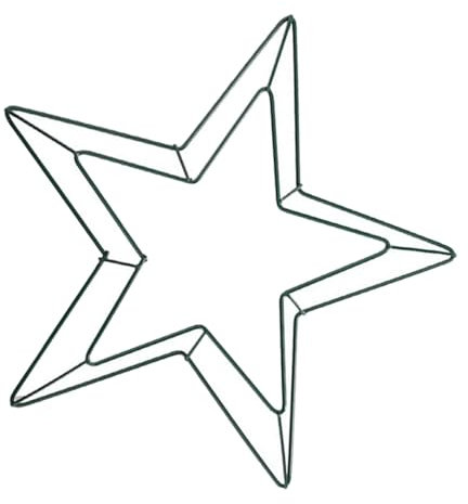 Cabilock Pentagramm-Girlande hochzeitskranz Rahmen Weihnachtsdrahtkranzform Sternkranzrahmen Fensterdekoration Dekorationsring Kranzrahmen aus Draht Kranzrahmen aus Metalldraht Eisen Green