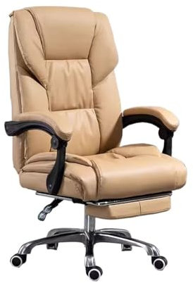 Shihan-2015 Sillas de Oficina Silla de Oficina cómoda y Duradera, Silla reclinable for Ordenador, Silla giratoria, Silla de Escritorio for el hogar, Silla de Negocios Silla de Escritorio(Beige)