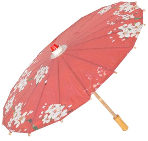 LIFKOME Handmade Oiled Paper Umbrella Parasol Japanese Aesthetic Decorative Accessory for Weddings and Classical Dance Artisan Craftsmanship Vintage Design for Sun