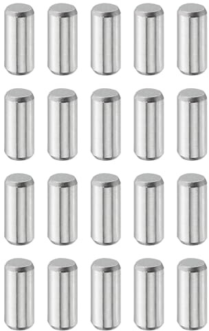 QUARKZMAN 20 Pz perni di legno perni in metallo tonalità argento | acciaio inossidabile 316L, 5 mm x 12 mm, supporto mensola perno perno asta fissare elementi mensola, perni cilindrici