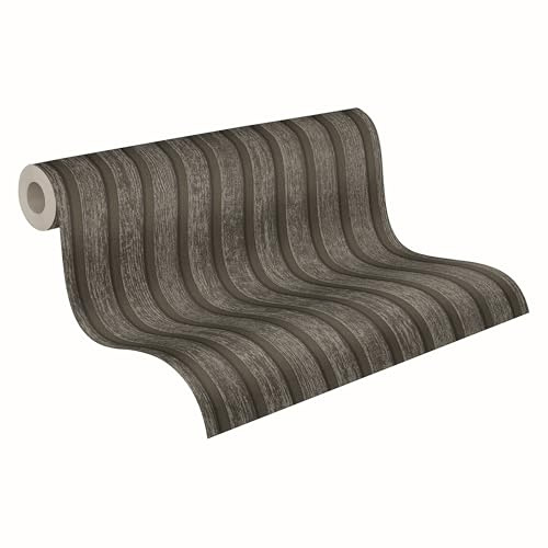 A.S. Création papier peint intissé à effet bois en beige, marron – papier peint décoratif 10,05 x 0,53 m – 790416
