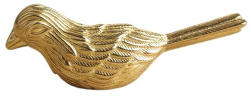 Holibanna Estatua De Pájaro De Latón Figura Decorativa De Adorno Artesanal para Mesa y Hogar Símbolo De Buena Fortuna para Sala y Entrada