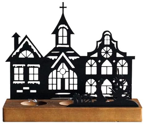 Kerzenhalter, Dekoration, Eisen, Kerzenhalter, rustikaler Stil für Innen- und Außenbereich, Holz, Eisen, Kandelaber, Kerzenhalter, Einweihungsgeschenk, neues Zuhause