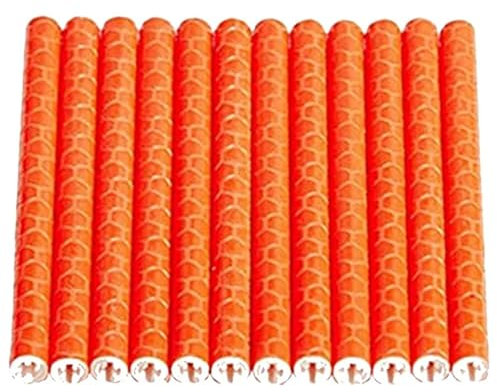 Wuyangcun Fahrrad-Speichenreflektoren, bunte ABS-Rohre für verbesserte Sichtbarkeit, Sicherheit, universelle Passform für alle Fahrradtypen, Orange, 12 Stück