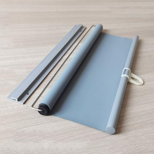 estores enrollables resistentes a la luz Estores enrollables temporales telescópicos con elevación automática por resorte, estores enrollables que oscurecen la habitación con resorte(32cm x 150cm(12.6