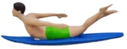 MagiDeal Figurine de surf miniature à l'échelle 1/64, figurine décorative peinte sur le thème du sport, objets de collection, dioramas, petites poupées, Style B