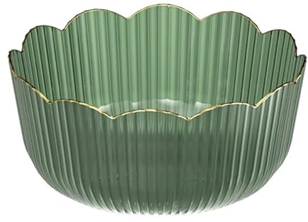 Bol à fruits polyvalent en plastique transparent de grande capacité – Saladier empilable pour le rangement de la cuisine (A3)