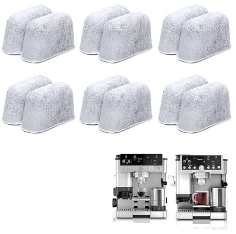 Water Filter Inserts for Ninja Luxe Cafe Accessories – 12 Pack | Compatibility, Activated Carbon, Removes limescale and Impurities, Improves Water Quality, Protect the Machine