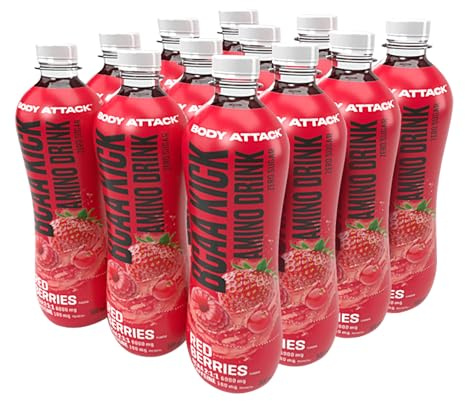 Body Attack BCAA Kick Red Berries, 12 x 500 ml