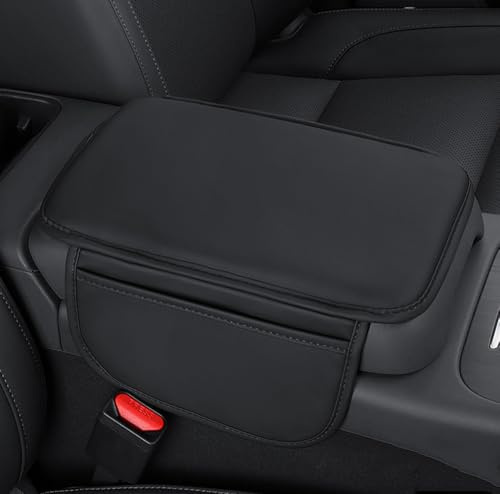 YIGY Housse d'accoudoir de Voiture pour MG3/MG3 Hybrid+ / MG5, Imperméable Antidérapante Anti-Rayures Accoudoir Coussin Protection,A Black