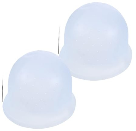 HAMPPLIES 2 Juegos Gorro de Silicona para Teñir Cabello con Preperforados y Gancho de Acero Reutilizable para Mechas y Coloración Casa Herramienta Versátil para Peluquería y DIY