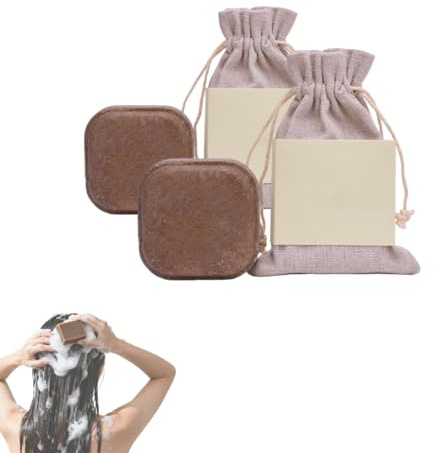 Festes Shampoo mit natürlichen Kräutern, Polygonum Multiflorum Shampoo Bar, lindert juckende Kopfhaut, voluminisiert und kontrolliert Öl - Festes für Männer und Frauen (2Pcs)