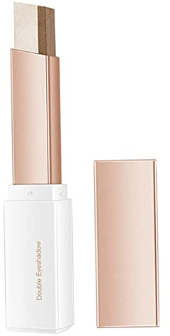 Bâton de fard à paupières double couleur 2 en 1, bâton de maquillage pour les yeux dégradé et scintillant 2, 5 g, ombre à paupières application facile (style)
