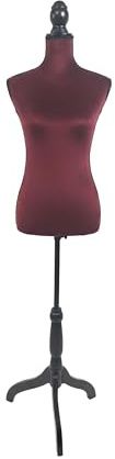 Relaxdays Manichino da Cucito, Donna, tg. 36/38, Regolabile 130–167 cm, Rivestito in Velluto, Base