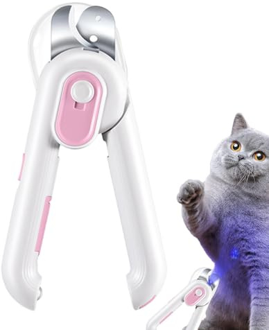 Tagliaunghie per artigli di gatto, tagliaunghie con luce a LED, tagliaunghie per gatti, per la casa, il bagno, la toelettatura giornaliera, il salone per animali domestici, i viaggi e la doccia