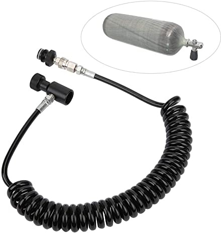 Tubo Subacqueo in Alluminio con Manometro 3000psi per Immersioni e Paintball - Tubo Antipiega Anticorrosione per Attrezzatura Subacquea e Accessorio Linea Paintball Professionale