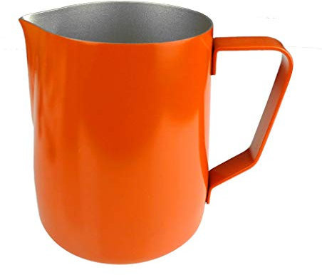 Inzopo - Bollitore Latte, Contenitore Latte in Acciaio INOX, 350 ml, Colore: Arancione