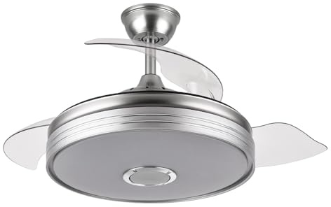 Ventilador DC 72W, 6120 lm, Bluetooth, 3 aspas, 6 posiciones de velocidad, ideal para refrescar y mejorar la circulación del aire en interiores.