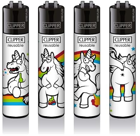 Sunmondo Clipper Feuerzeug 8er Set: (Einhörner Best of)