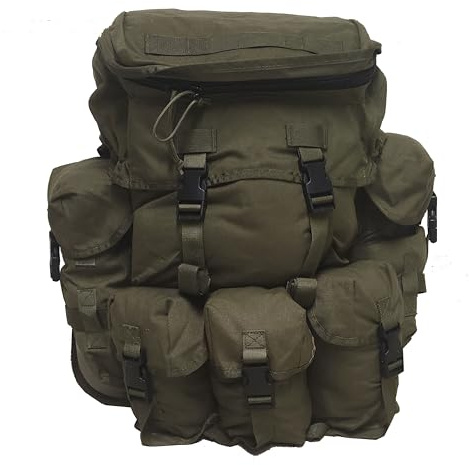 Kitpimp Commanders Military Army Patrol Pack Bag Backpack Rucksack – Olive Green - With Commanders Lid - British Army