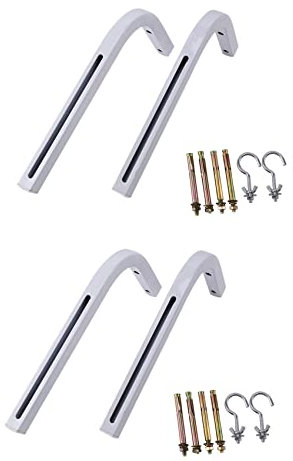 XIDIT 2X 90 Degrees Bracket Projection Screen Hanger Adjustable Ceiling Mount for HD Projector Screens L Shape Holder