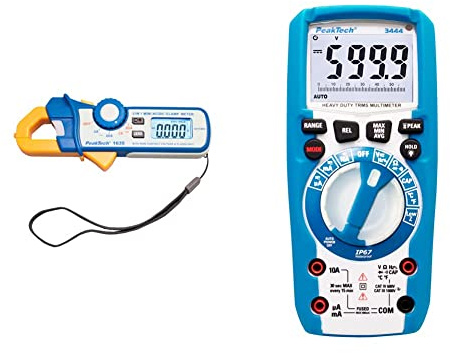 PeakTech P 1635 Stromzange, Kriechstromzange und Leckstromzange & 3444 – True RMS Digital Multimeter, Wasserdicht