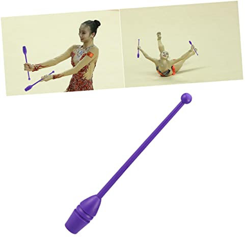 BCOATH 1 Paar Rhythmischer Stock Gymnastik-trainingsgeräte Stock Für Rhythmische Gymnastik Vereine Für Rhythmische Gymnastik Künstlerischer Stock Erwachsener Violett Rhythmusstock Kind