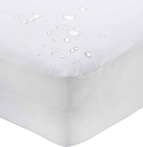 Matratzenschoner BxL+H 90x200+30 cm Weiß wasserdichte Atmungsaktive Matratzenauflage Hygienischer Anti-Milben-Matratzenbezug, 2023100