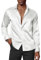 Mens Shirts Long Sleeve Dress Shirt Regular Fit Disco Prom Non Iron Tuxedo Shirts M White
