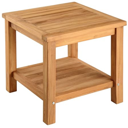 riess-ambiente.de Massiver Beistelltisch Empire Teak 50cm Natur Teakholz