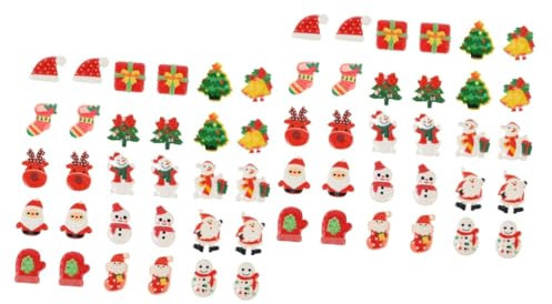 Cabilock 60stücke Teiliges Weihnachtsbaum Resin Charms Für Handyhüllen Farbenfrohe Weihnachtsdekoration Und Bastelzubehör Für Kreative Projekte Und
